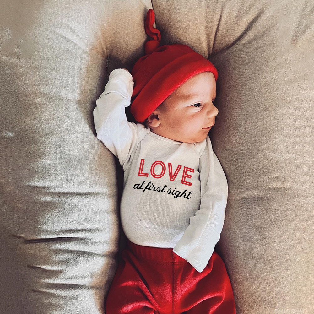 Personalized Baby 1st Valentines Day Outfit Set | CWBaby126
