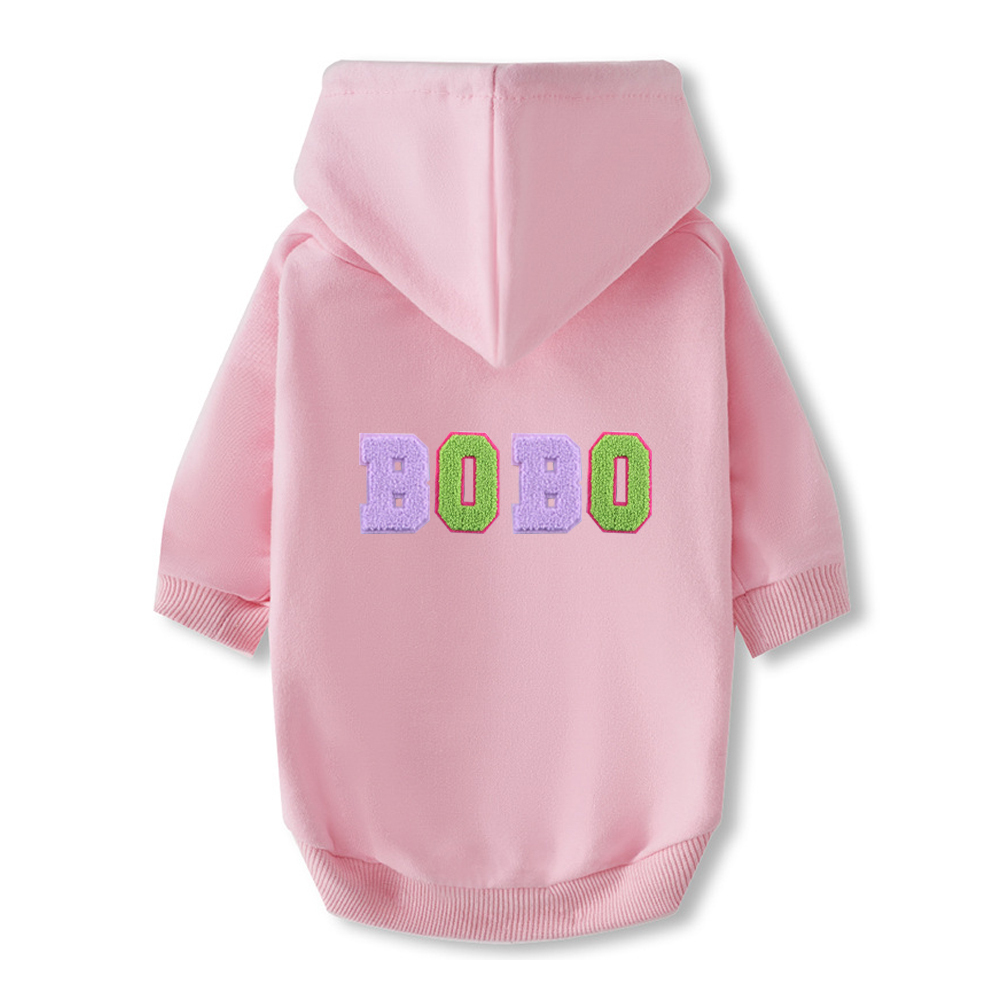 Personalized Varsity Letter Dog Hoodie for Comfort and Unique | BKPet140