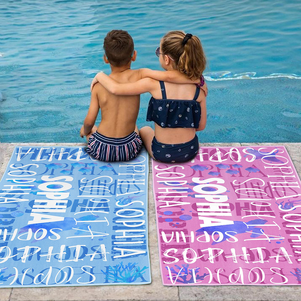 Personalized Lovely Kid Towel for Summer & Beach | CWTowel137