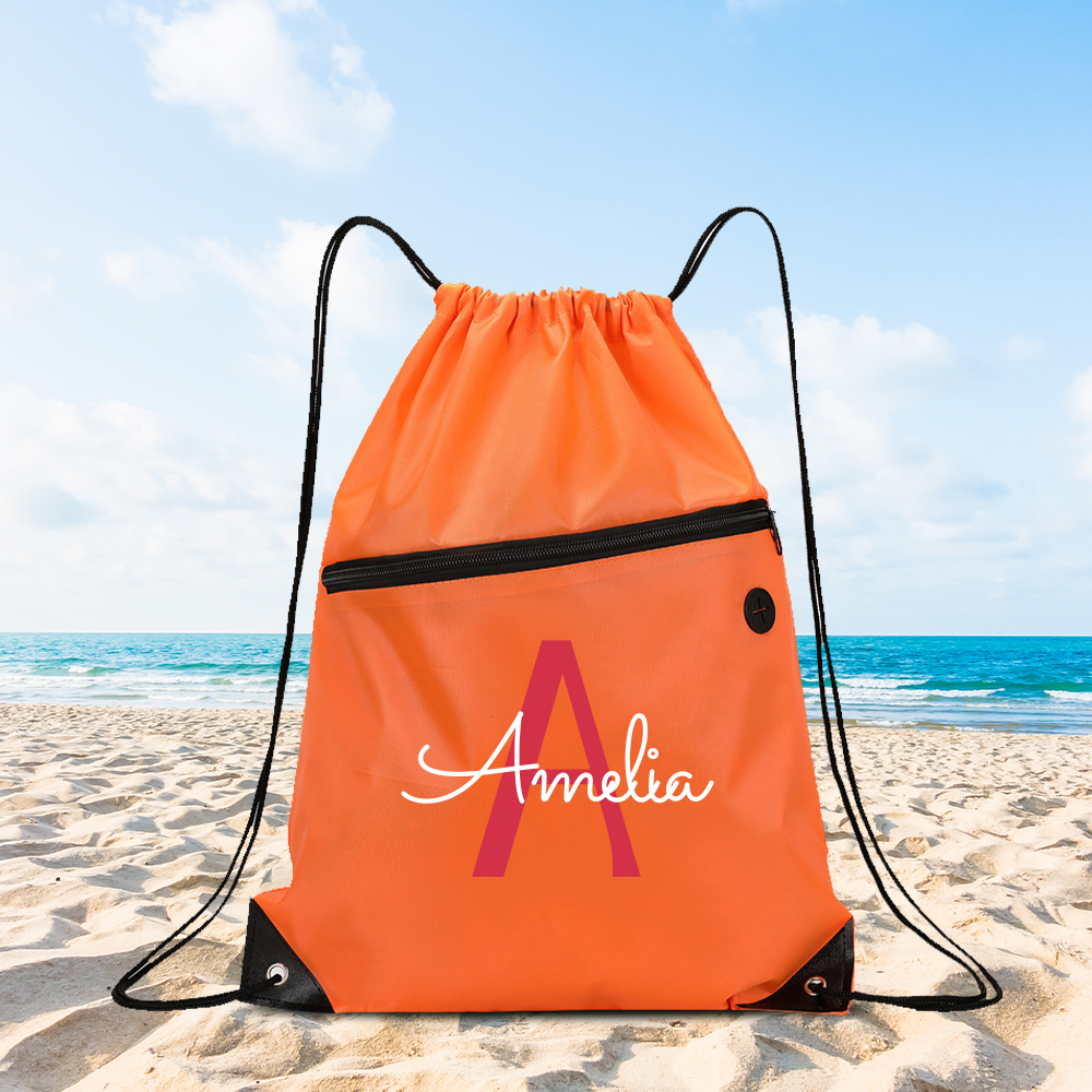 Personalized Colourful Drawstring Water Proof Beach Bag | CWBeach147