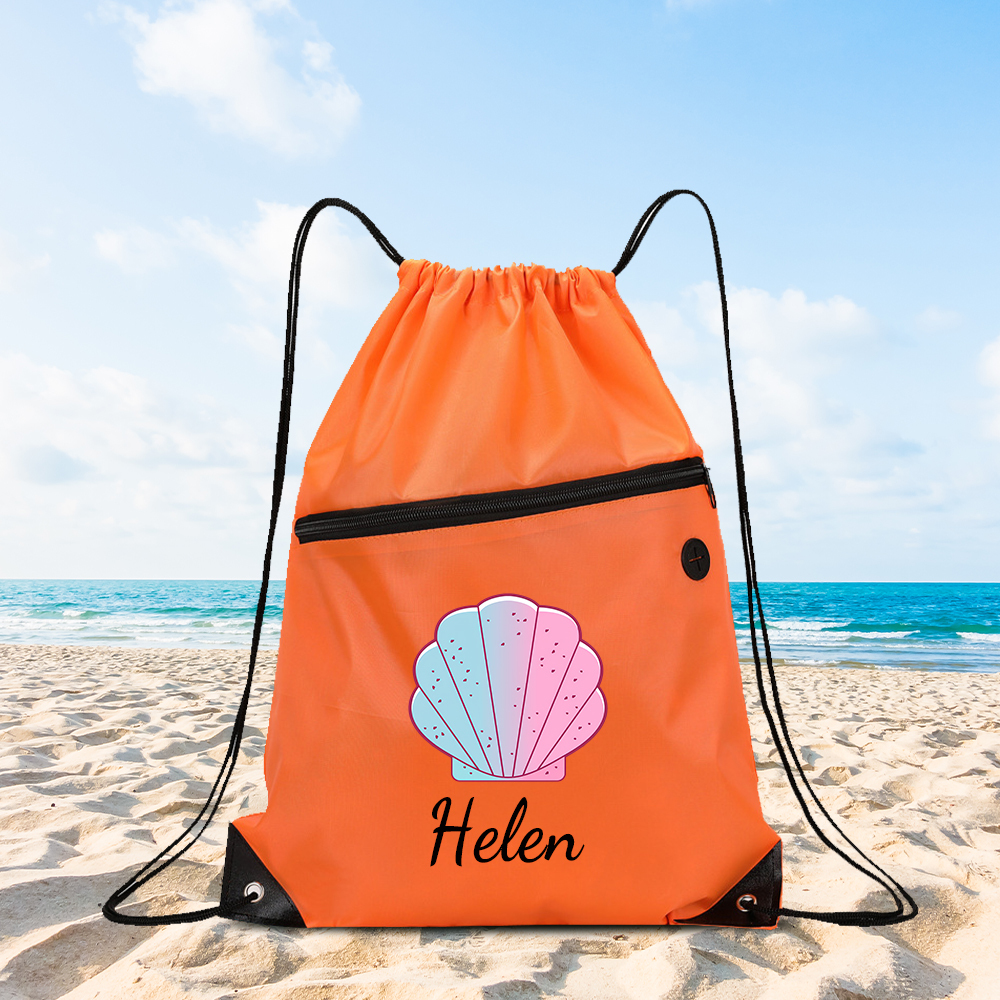 Personalized Lovely Drawstring Water Proof Beach Bag | CWBeach14701