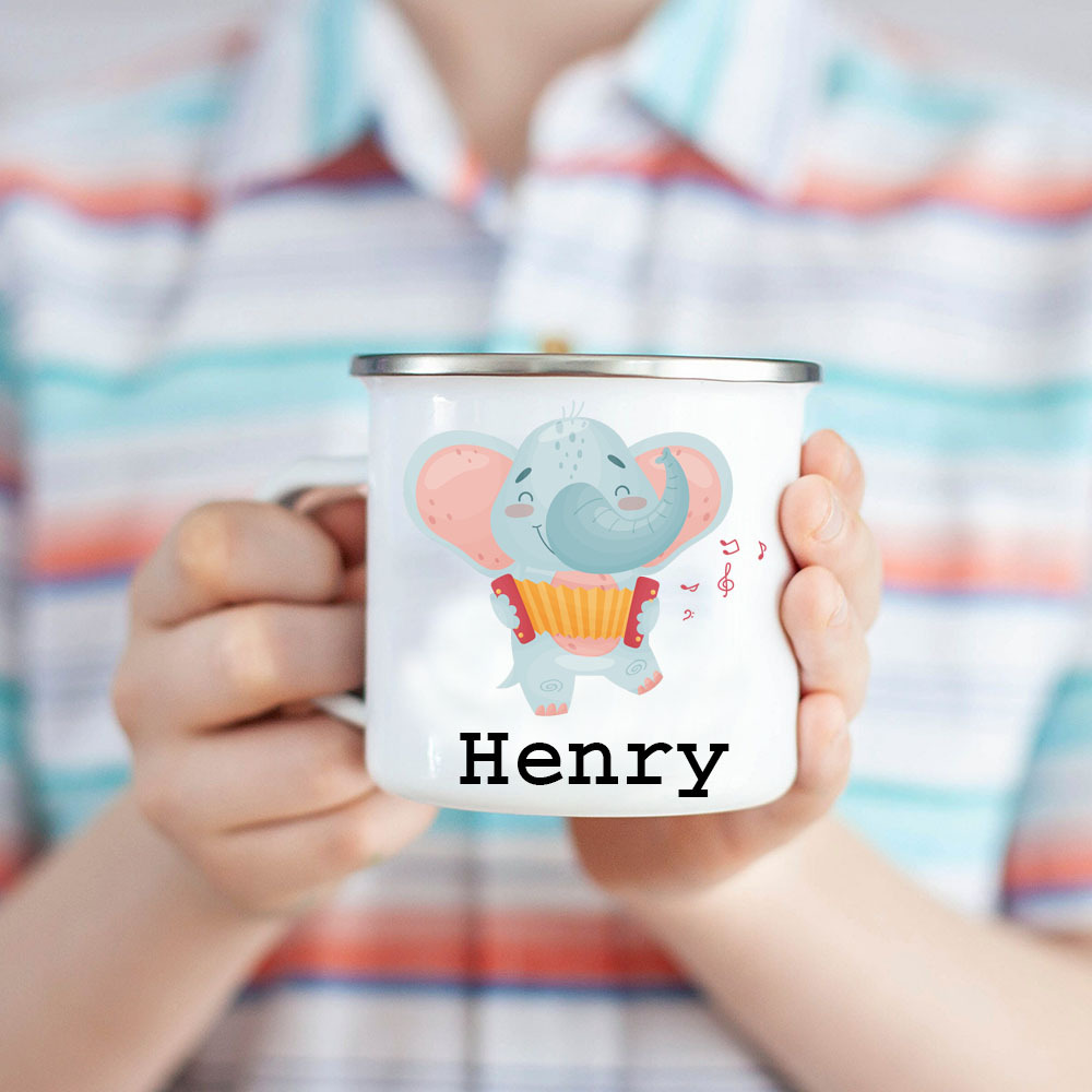Personalised 12oz Music Animals Mugs for Kids  | KidMug34