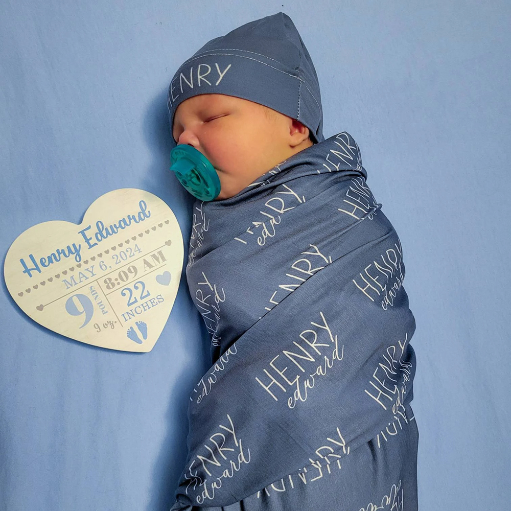 Personalized Baby Swaddle Blanket Set for Comfort & Unique | BBBlanket11