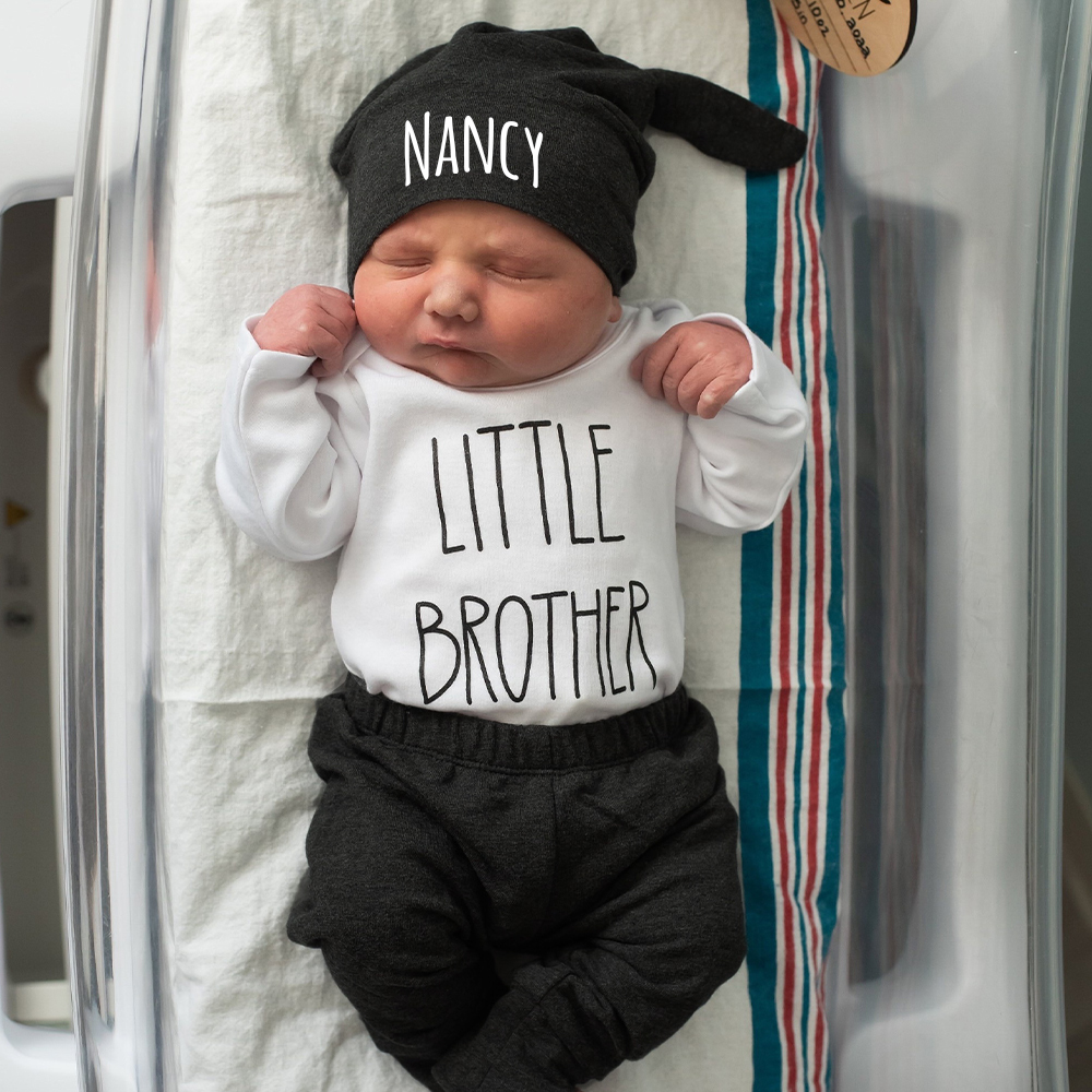 Personalized Little Brother Coming Home Outfit Set | CWBaby173