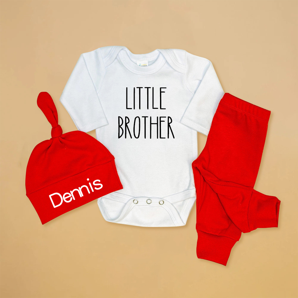 Personalized Little Brother Coming Home Outfit Set | CWBaby173
