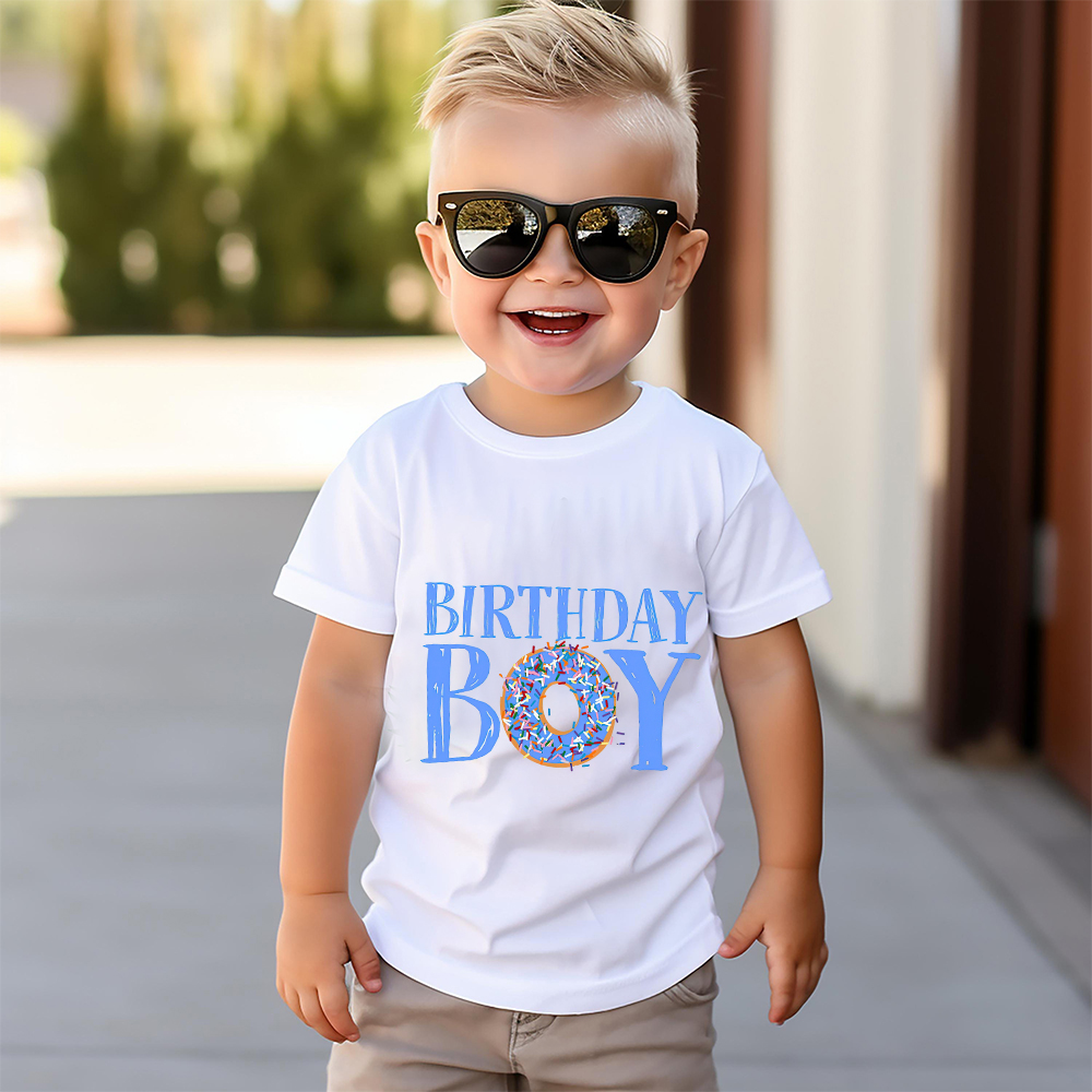 Personalized Donut Sprinkles Theme Birthday T-Shirt | inBirth29