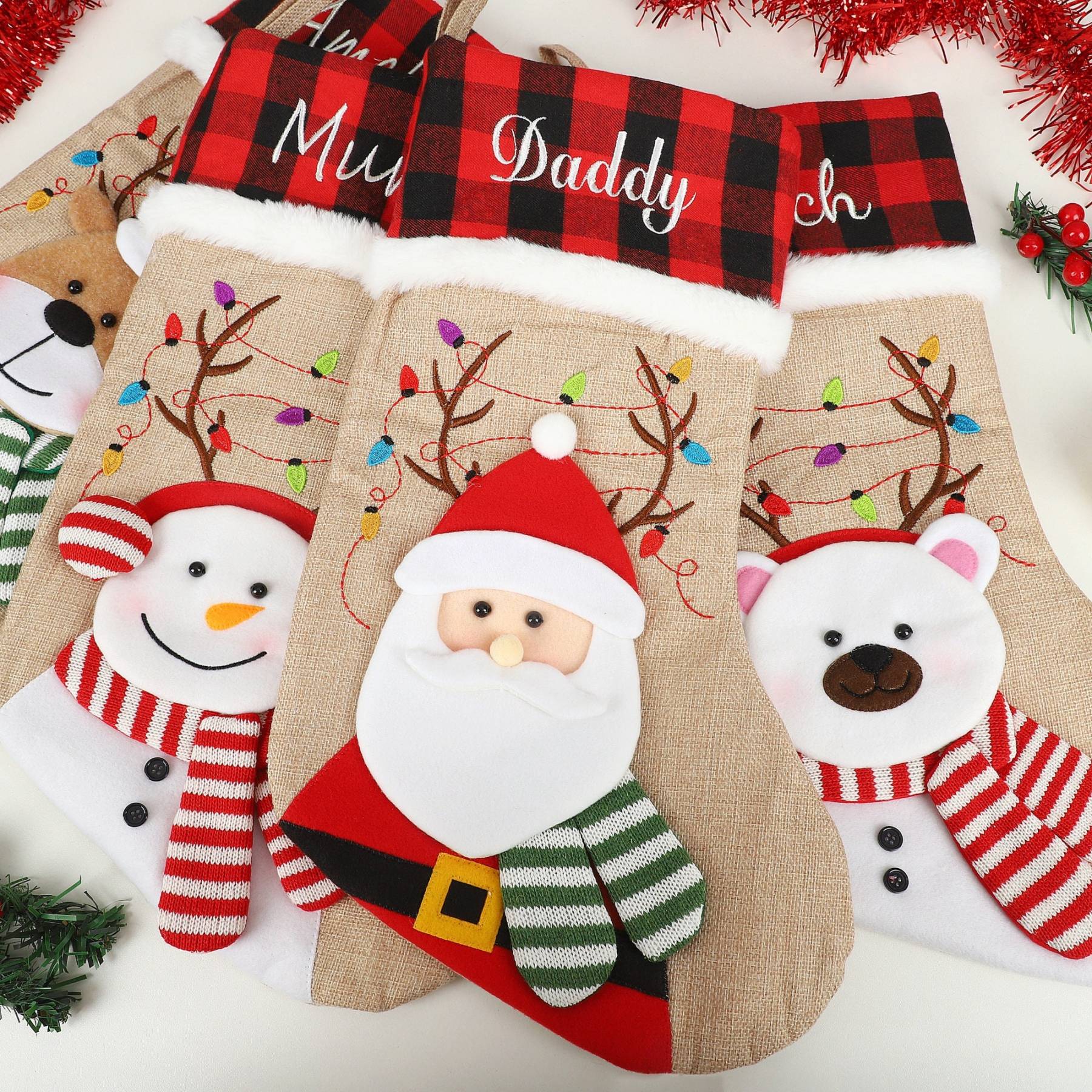 Personalized Embroidered 3D Christmas Stocking | MCGift40