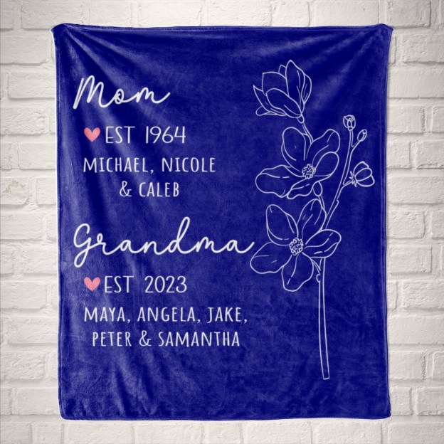 Personalized Love Mom Blanket for Comfort & Unique | CWMom13