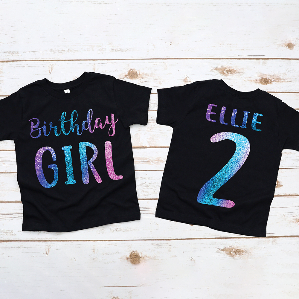 Personalized Colourful Birthday Girl Birthday T-Shirt | inBirth28