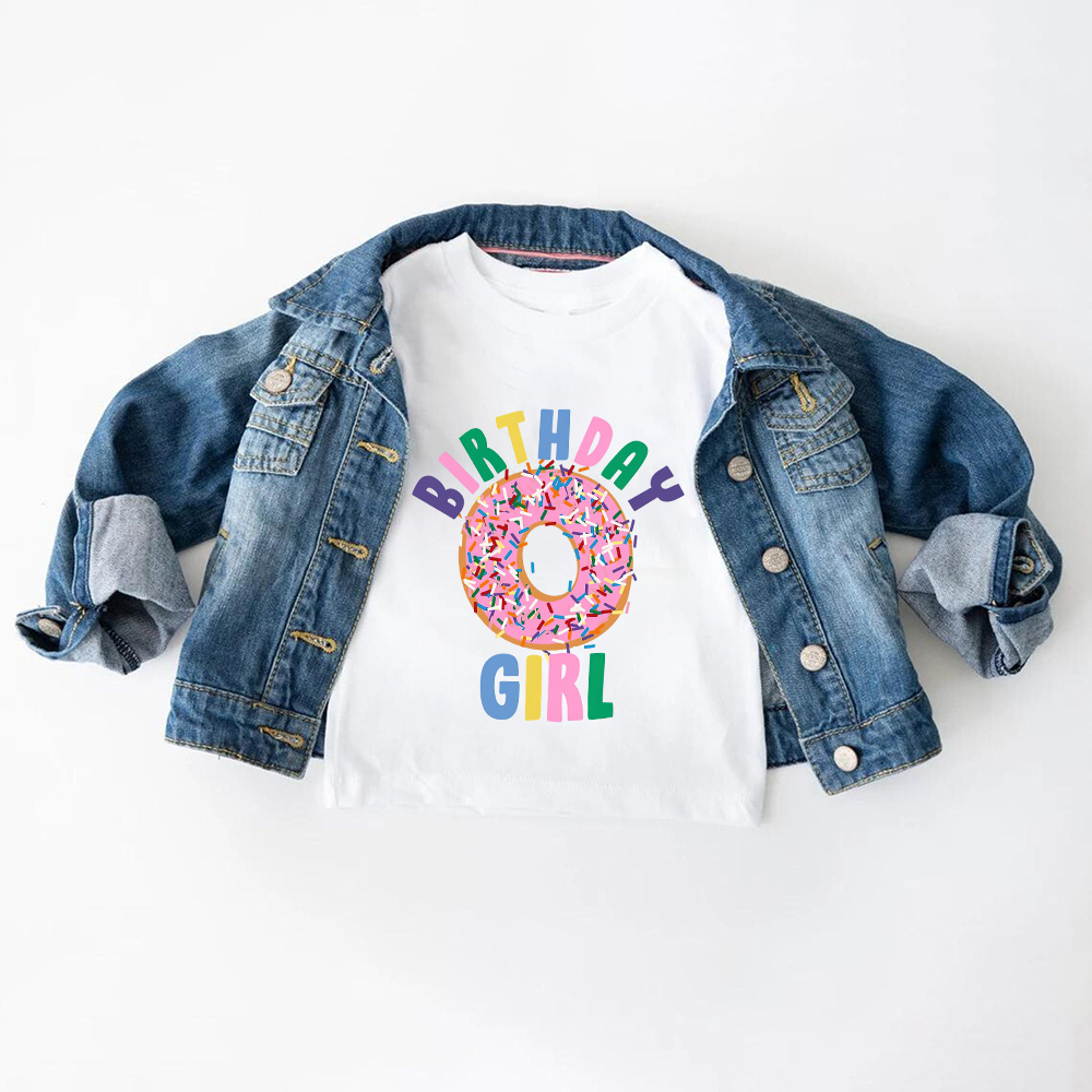 Personalized Donut Sprinkles Theme Birthday T-Shirt | inBirth29