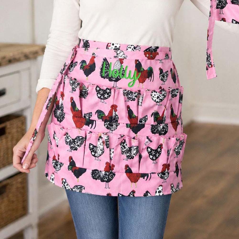 Personalised Embroidered Egg Gathering Half Apron | Apron51