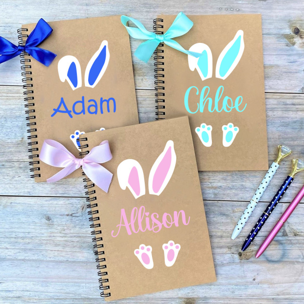 Personalized Easter Bunny Notebook and  Pen Set | CWEaster41