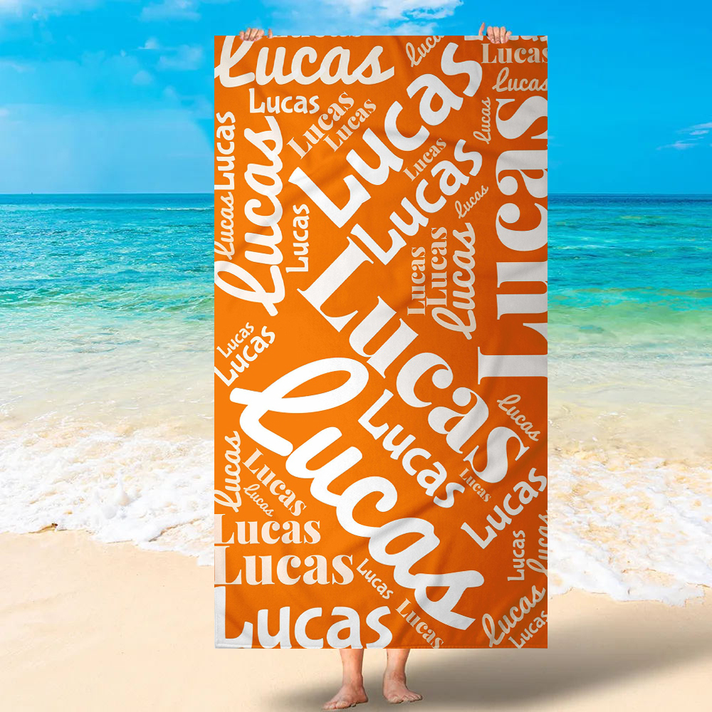 Personalized Lovely Checker Kid Towel for Summer & Beach | CWTowel114