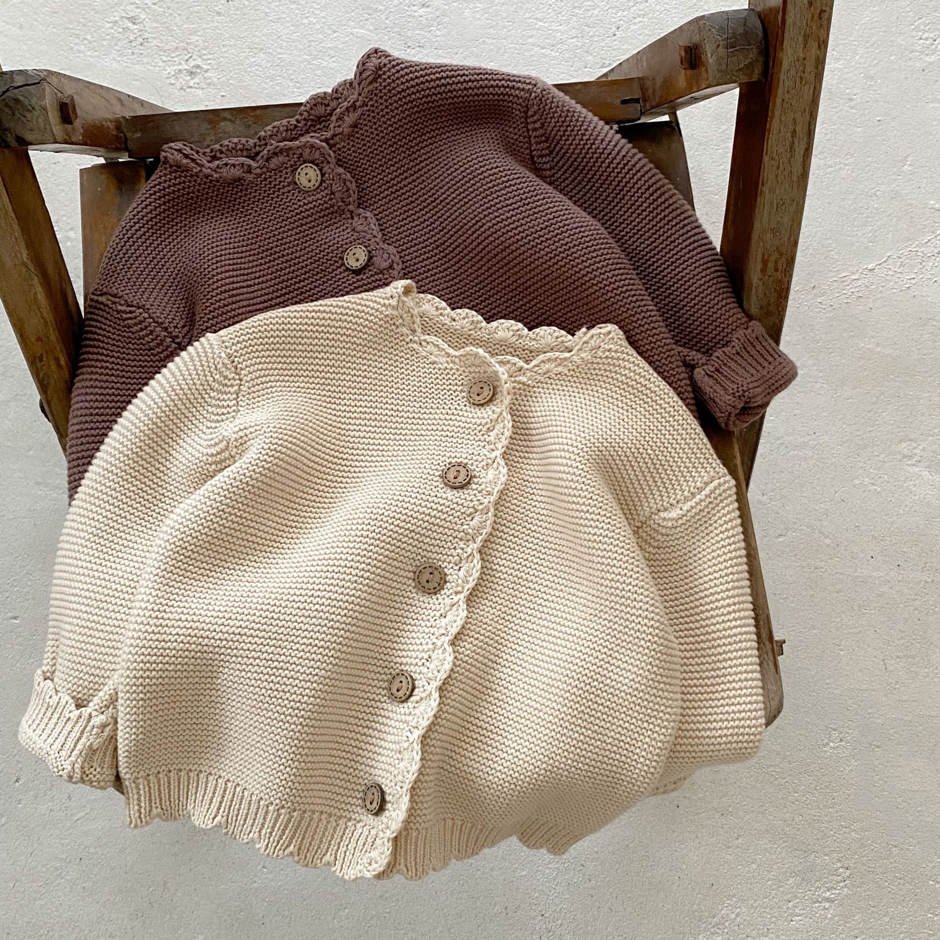 Personalized Hand Embroidered Baby Cardigan | CWBaby283