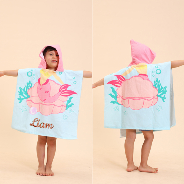 Personalized Embroidery Hooded Beach Towel for Summer & Beach | CWBeach82