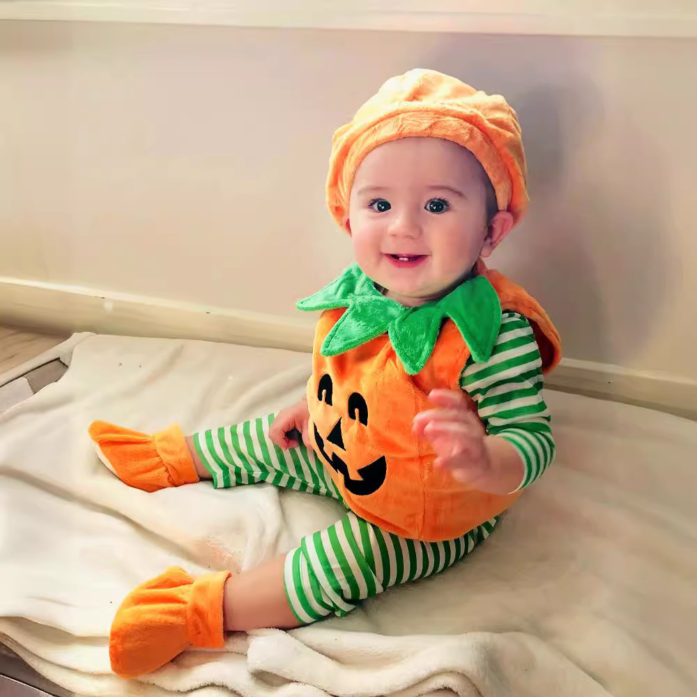 Personalized Baby Pumpkin Halloween Costume Set | CWHalloween43