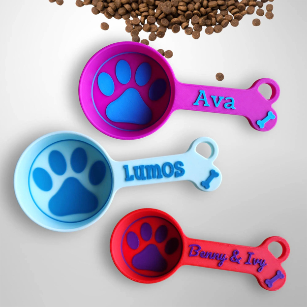 Personalized 3D Printed Pet Measuring Food Scoop Cup | BKPet154