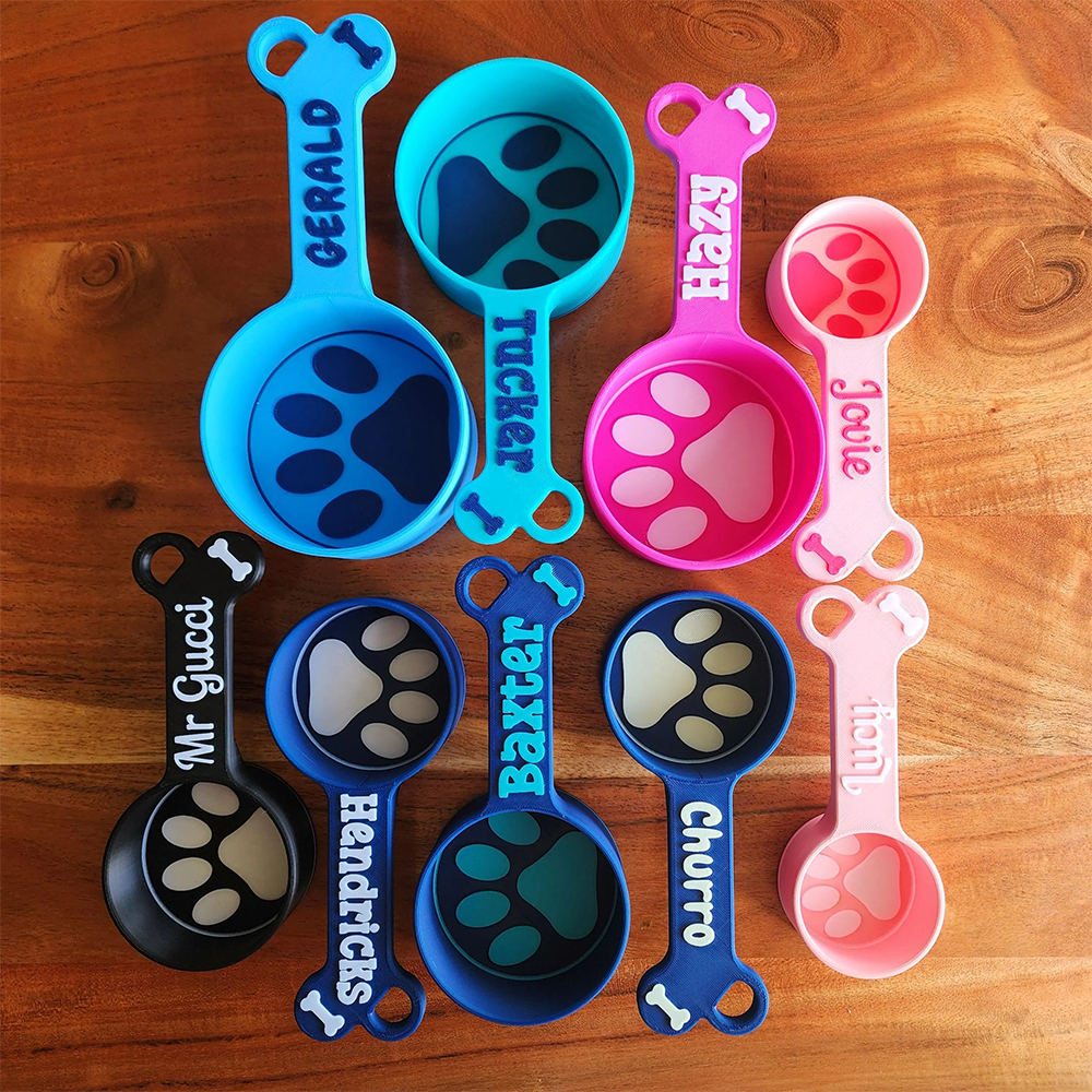 Personalized 3D Printed Pet Measuring Food Scoop Cup | BKPet154