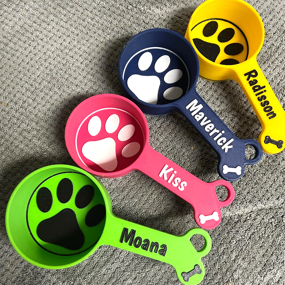 Personalized 3D Printed Pet Measuring Food Scoop Cup | BKPet154