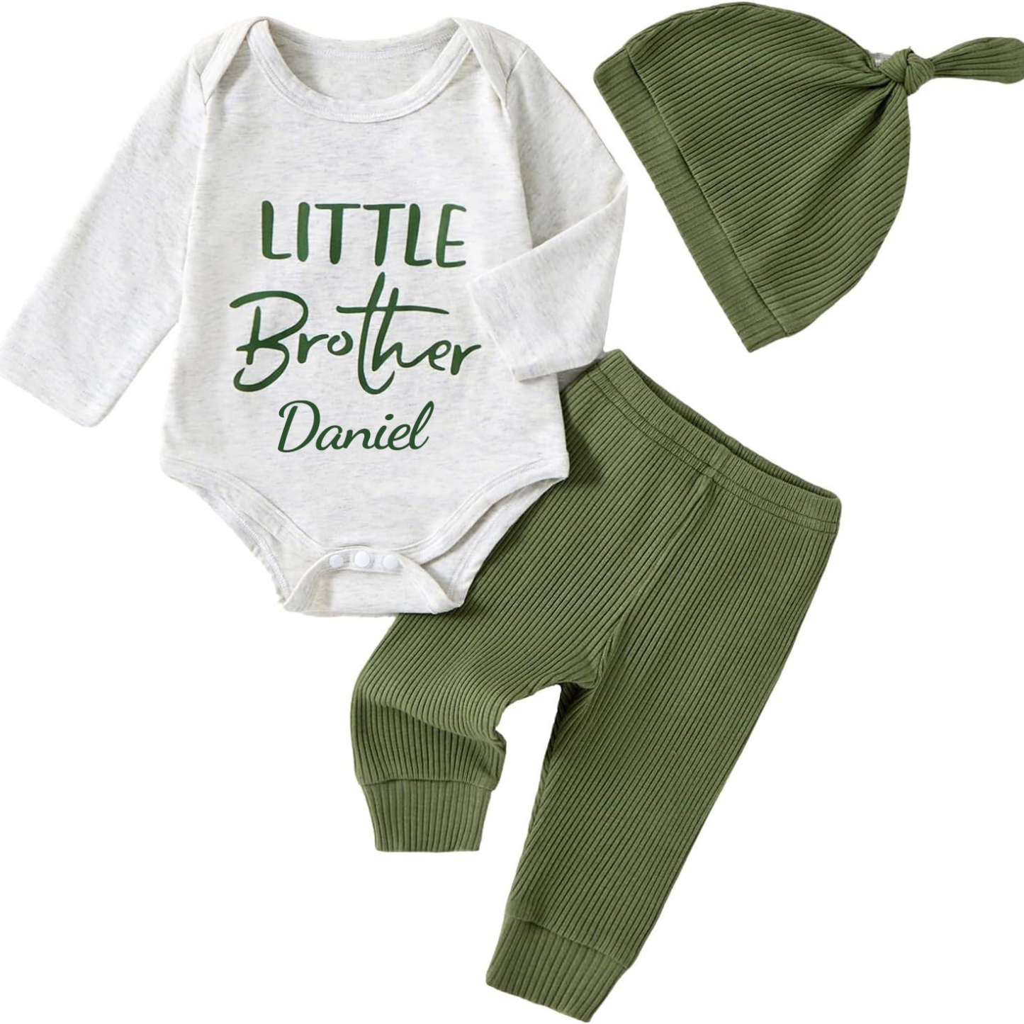 Personalized Little Brother Coming Home Outfits Set | CWBaby452