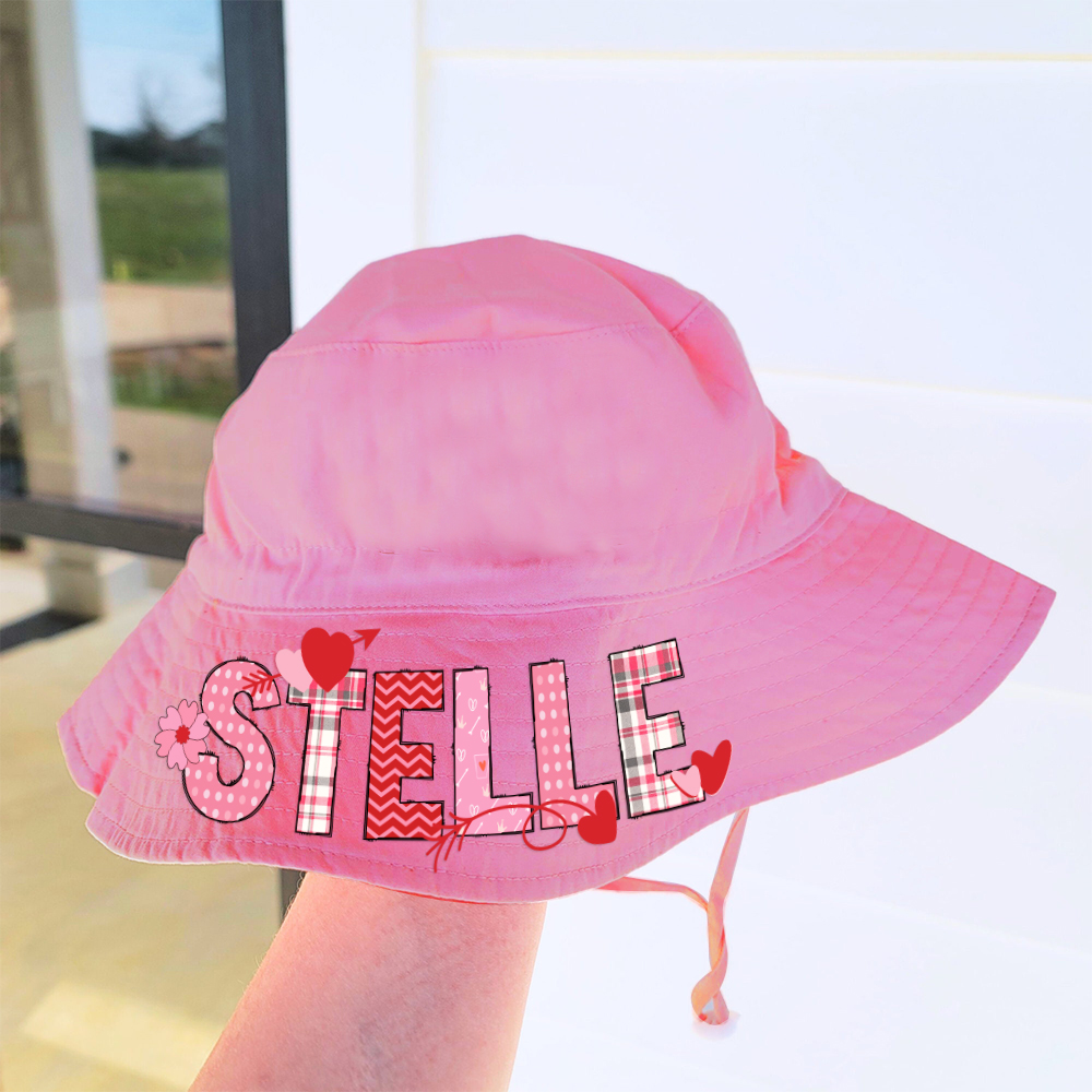 Personalized Valentine's Summer Sun Protection Bucket Hat | ValGift01