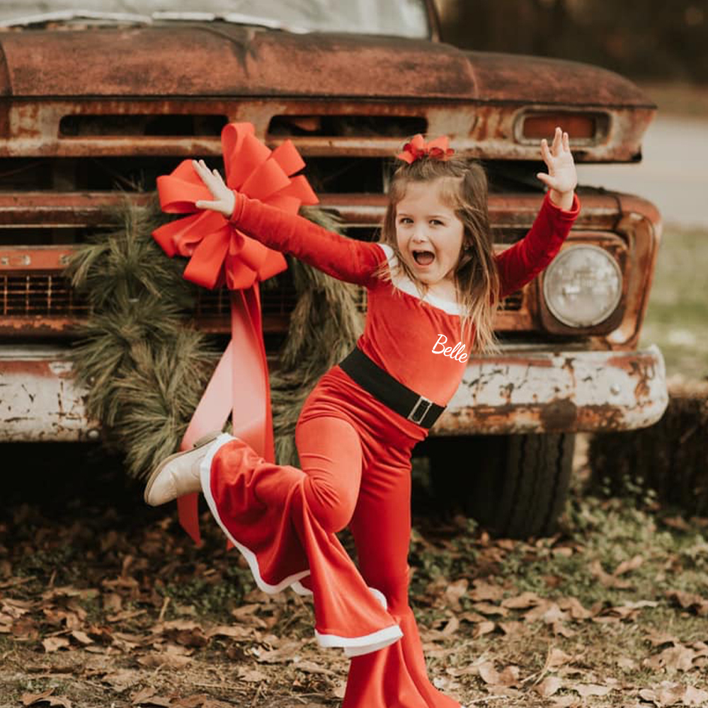 Personalized Kid Christmas Santa Claus Outfit | MCGift94