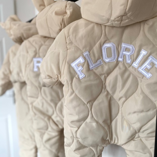 Personalized Hand Patch Kids Lightweight Puffer Romper | inJacket06