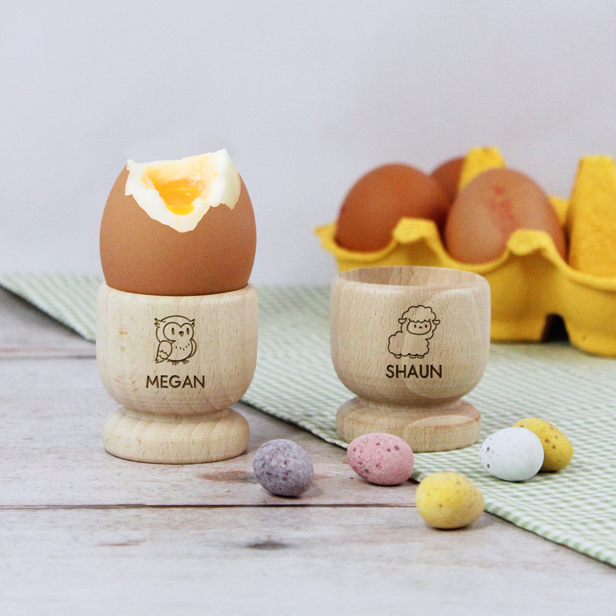 Personalized Kids Wooden Egg Cup | CWToy90