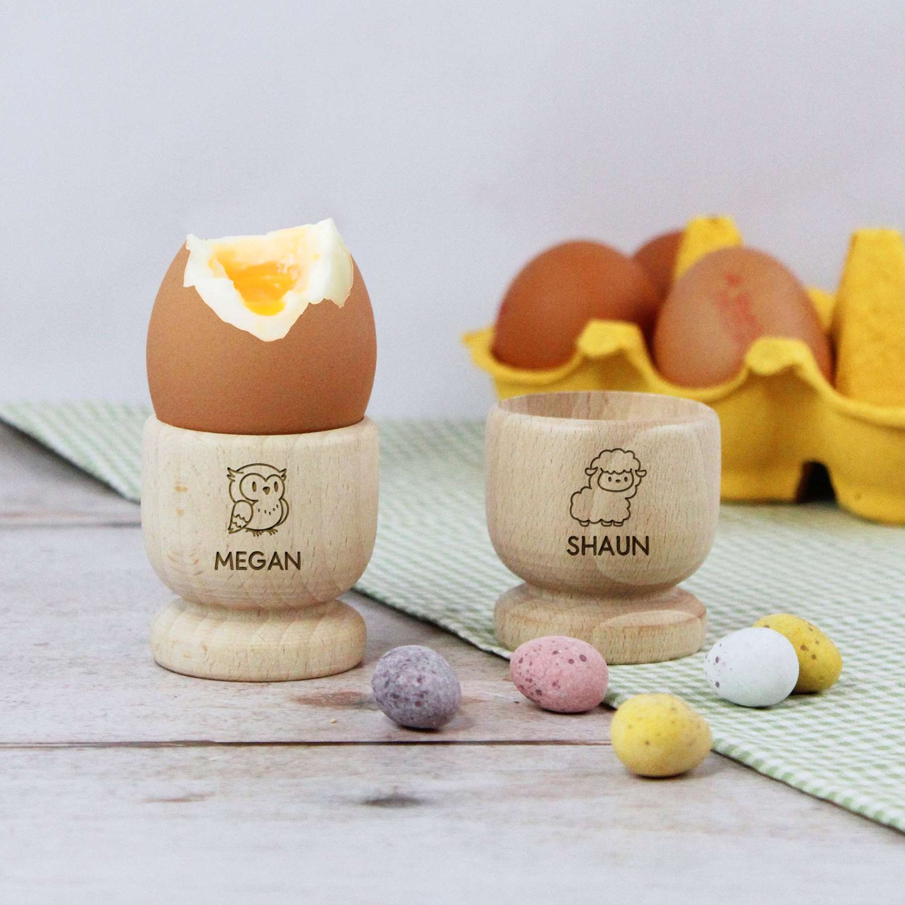 Personalized Kids Wooden Egg Cup | CWToy90