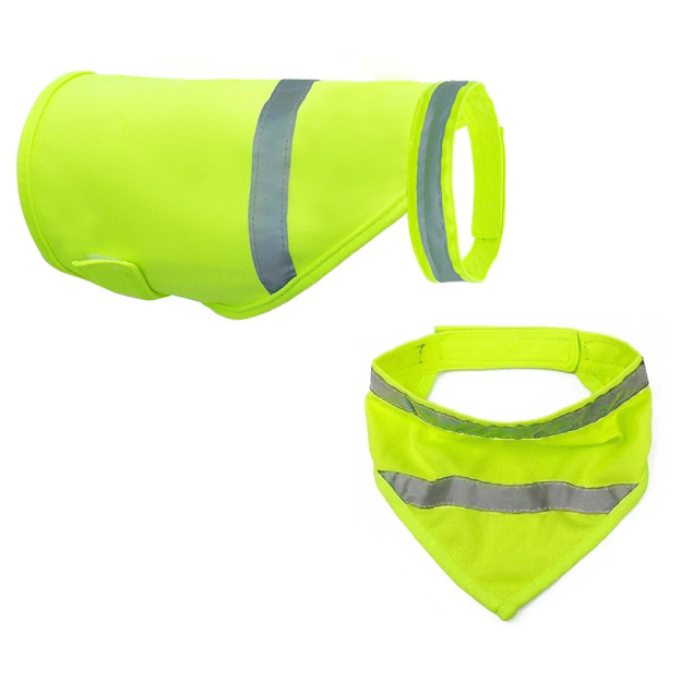 Personalized Pet Reflective Safety Bandana & Vest Set | BKPet163