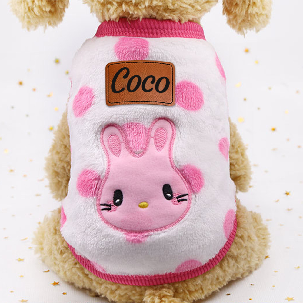 Personalized Cute Pet Soft Plush Fleece Vest | BKPet194