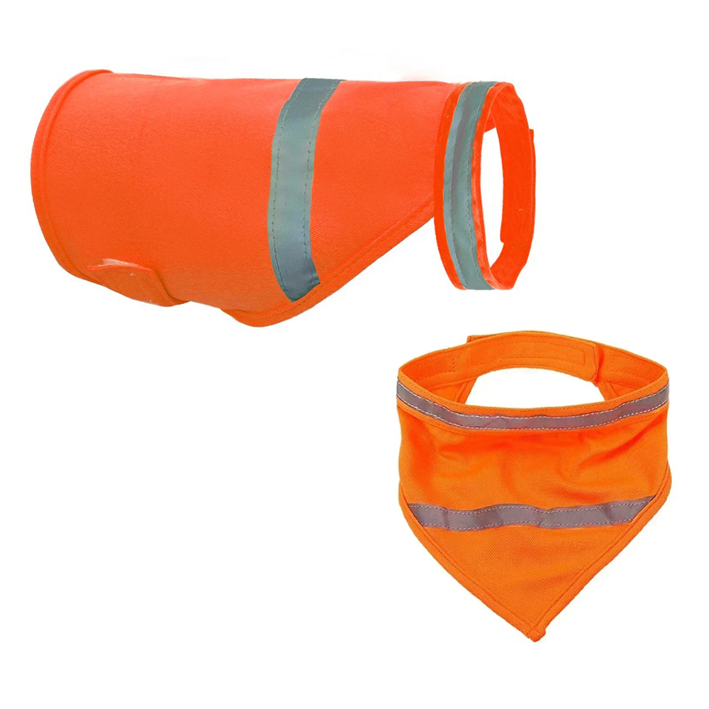 Personalized Pet Reflective Safety Bandana & Vest Set | BKPet163