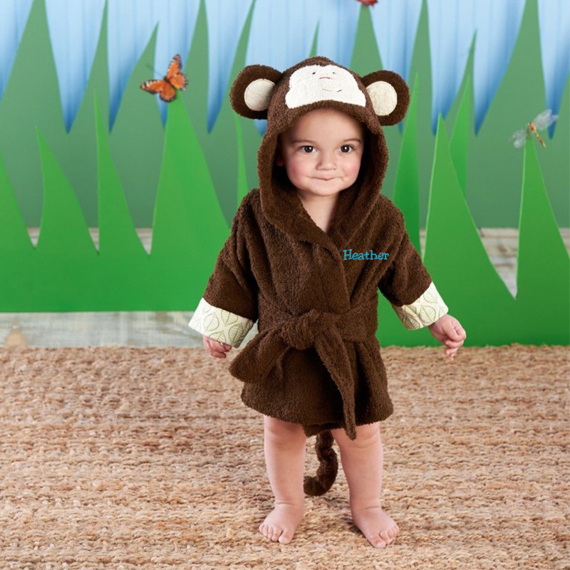 Personalized Embroidered Cozy Kid Animal Bathrobe | CWbaby37