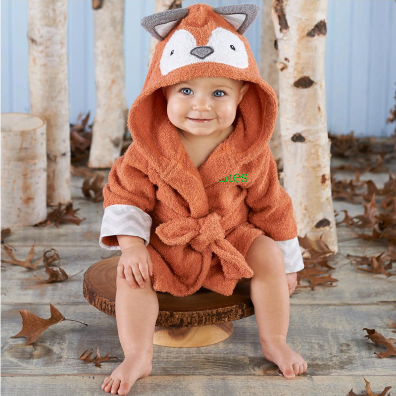 Personalized Embroidered Cozy Kid Animal Bathrobe | CWbaby37