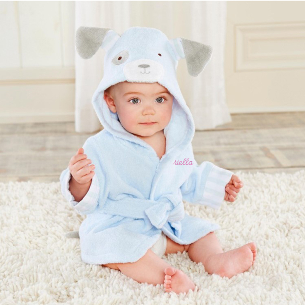 Personalized Embroidered Cozy Kid Animal Bathrobe | CWbaby37