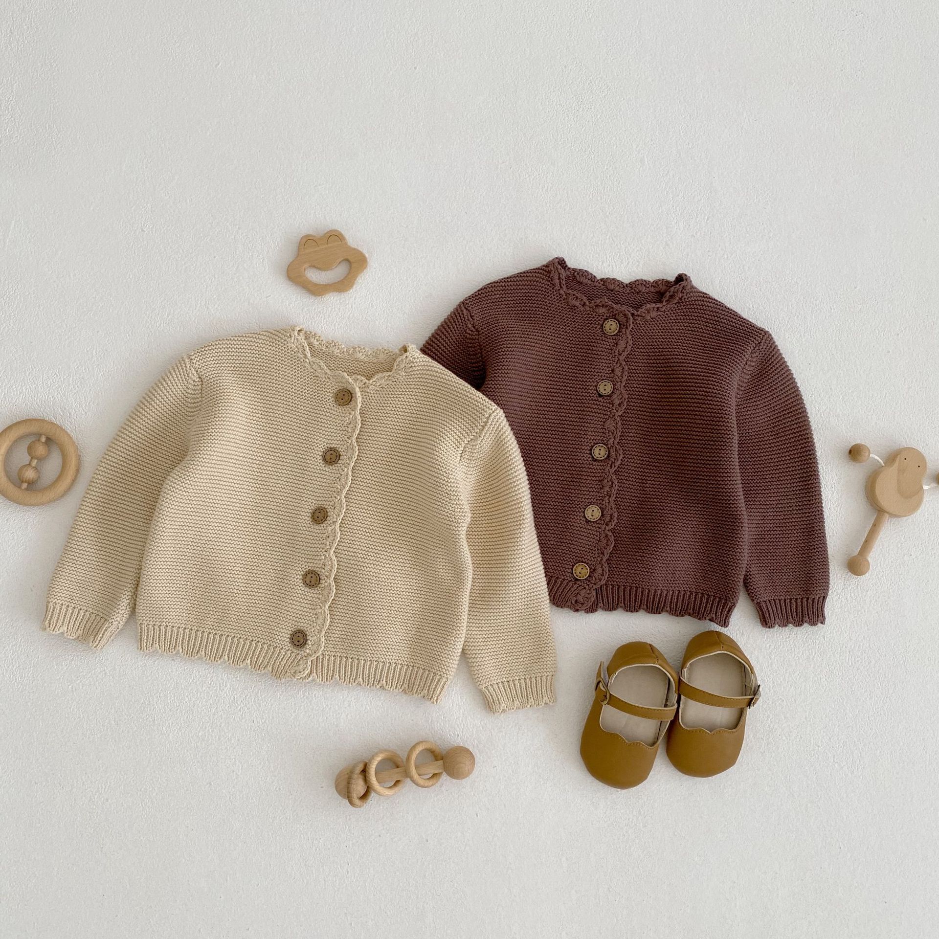 Personalized Hand Embroidered Baby Cardigan | CWBaby283