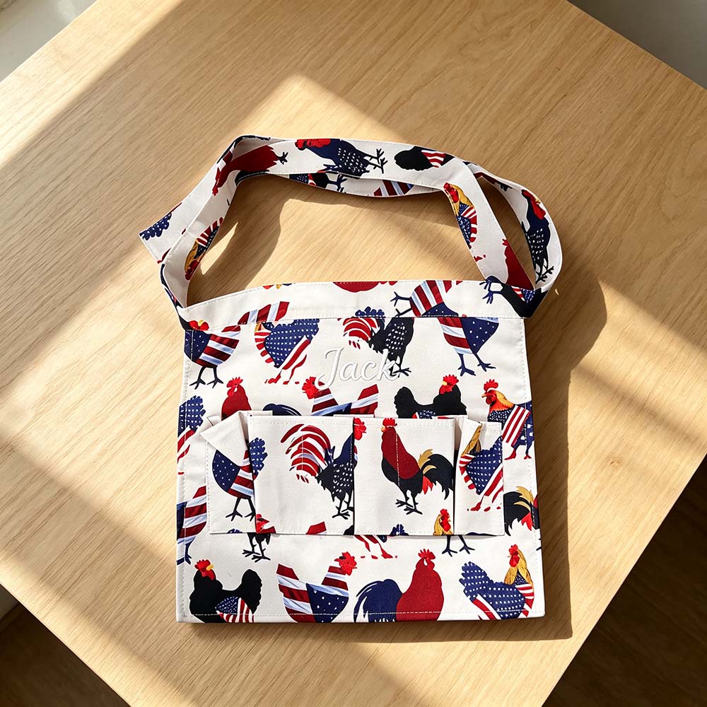 Personalised Embroidered Egg Gathering Half Apron | Apron51