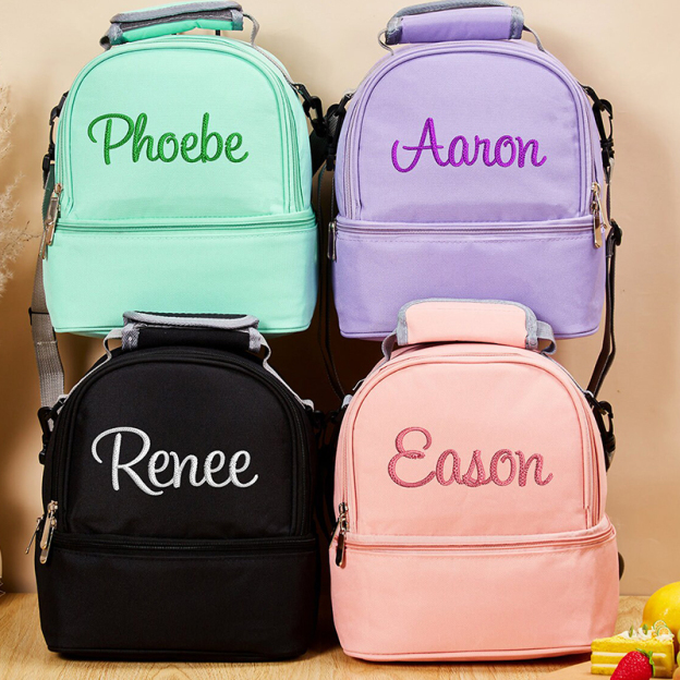 Personalized Name Color Kids Lunch Backpack