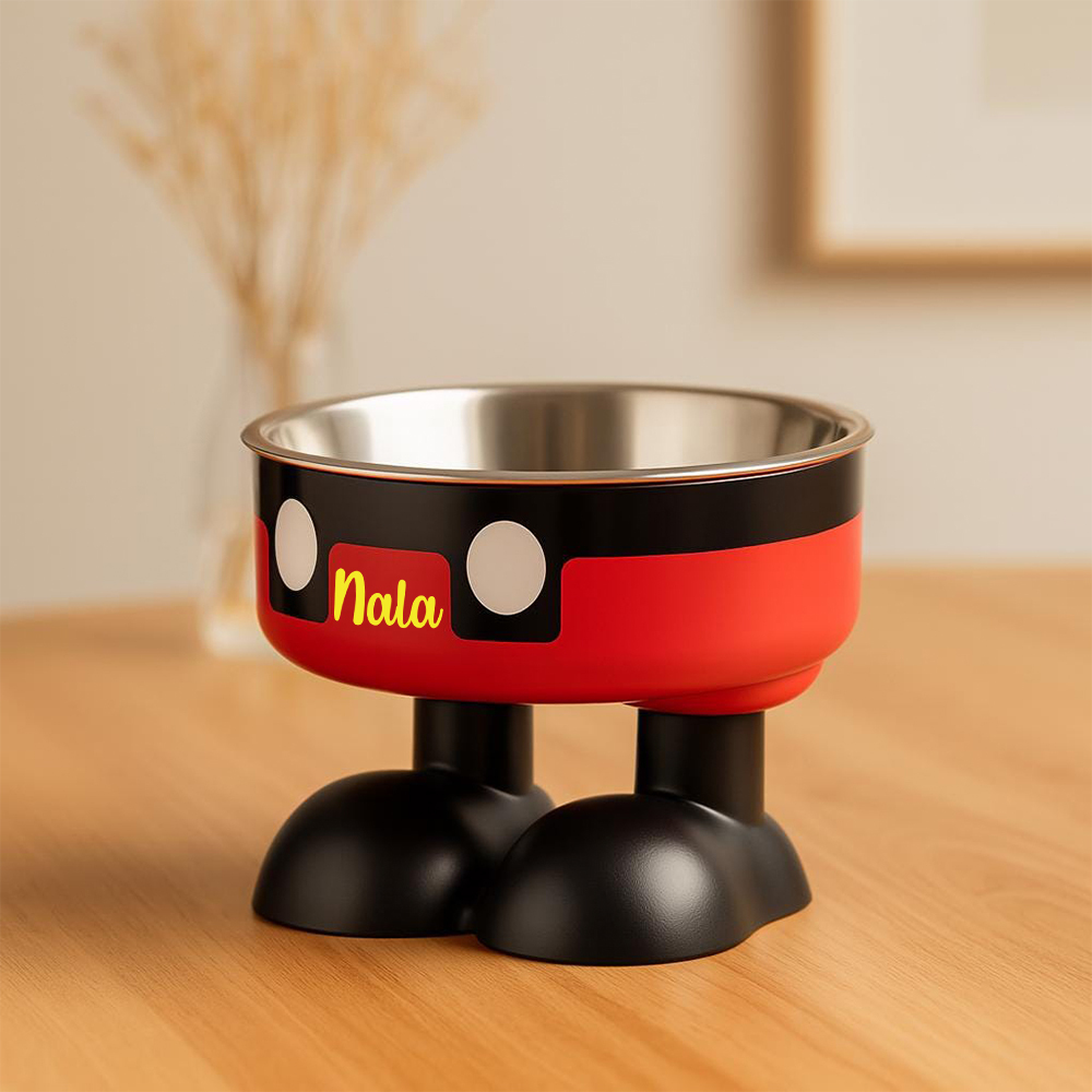 Personalized Stainless Steel Neck Protection Pet Food Bowl | BKPet220