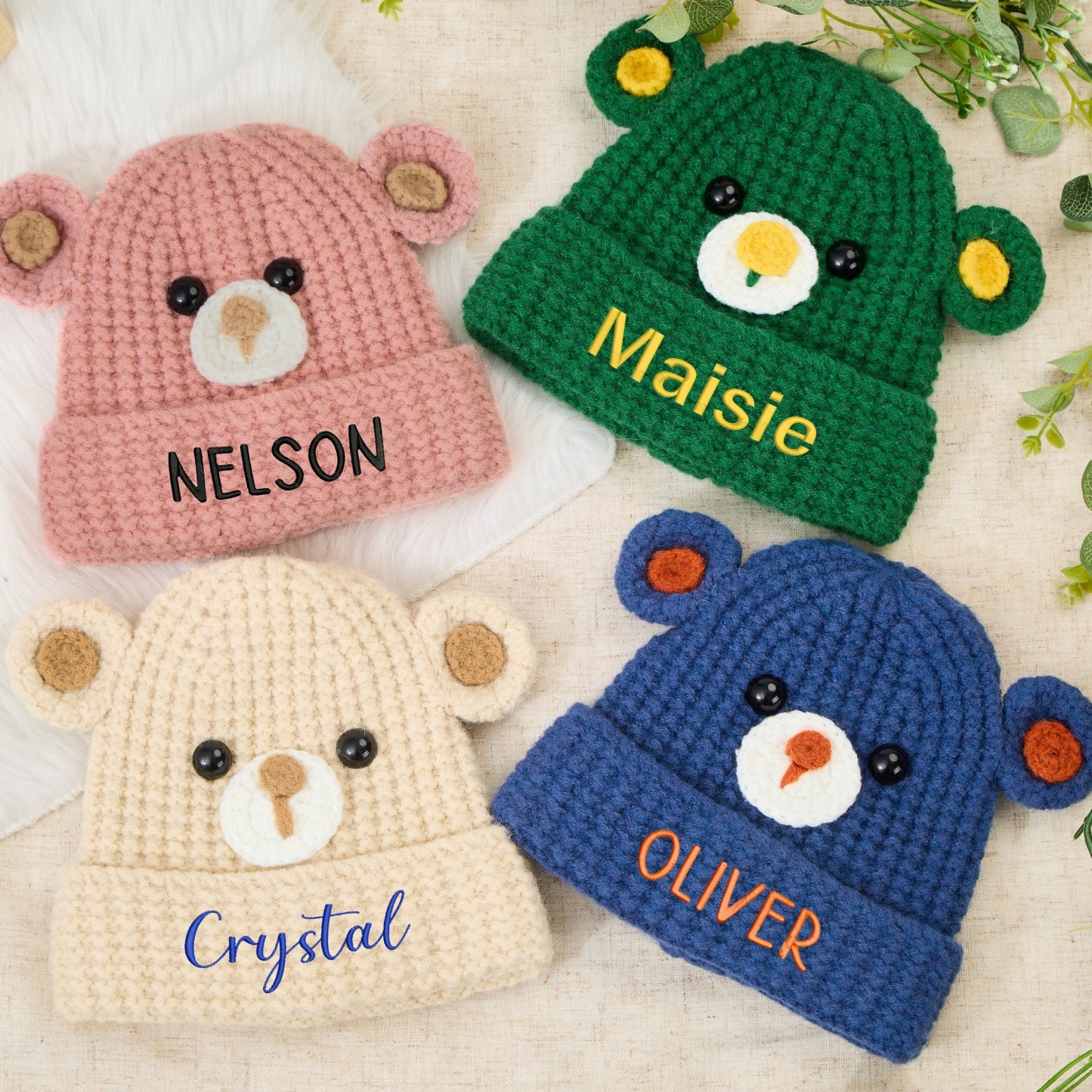 Personalized Embroidery Cute Bear Hat for Comfort & Unique | HSKid24