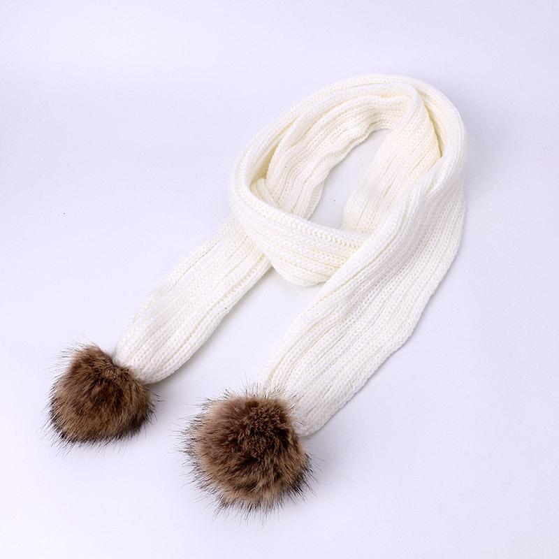 Personalized Embroidery Kid Pom Pom Hat With Scarf | HSKid48