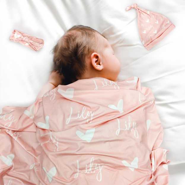Personalized Baby Swaddle Blanket Set for Comfort & Unique | BBBlanket12