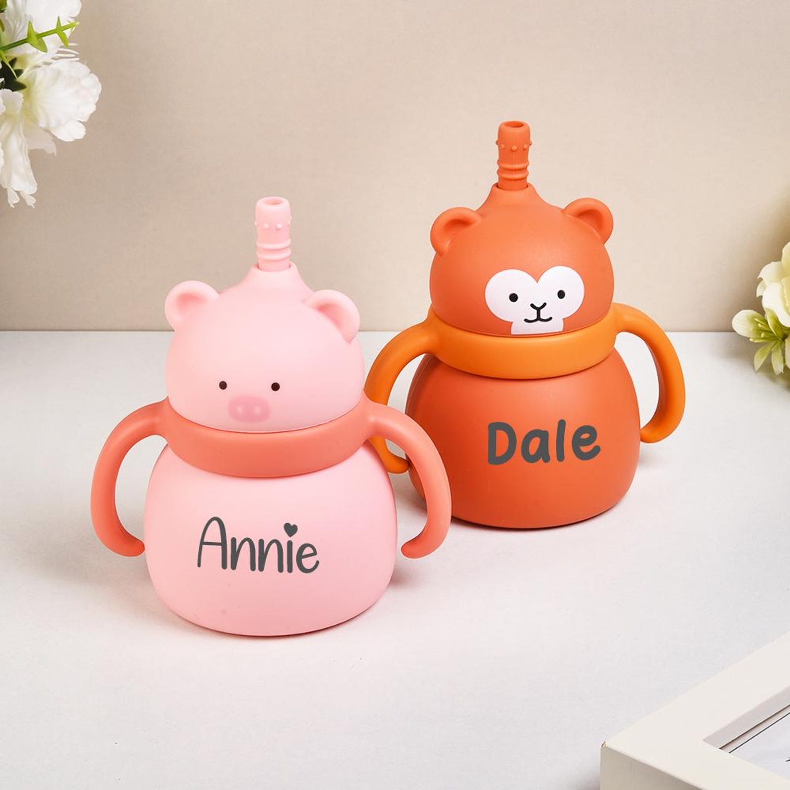 Personalised Baby Food Grade Sippy Silicone Cup  | CWBaby94