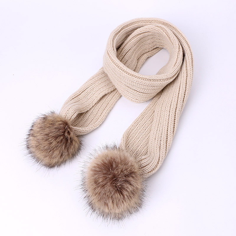 Personalized Embroidery Kid Pom Pom Hat With Scarf | HSKid48