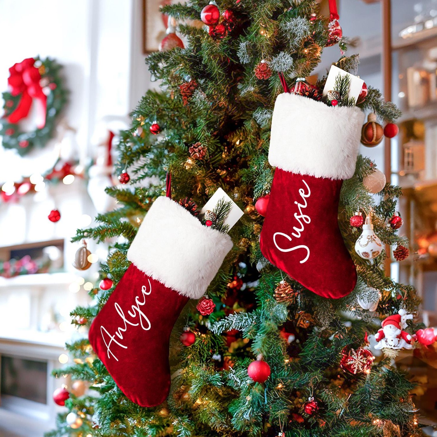 Personalized Christmas Stocking with Family Name | MCGift83