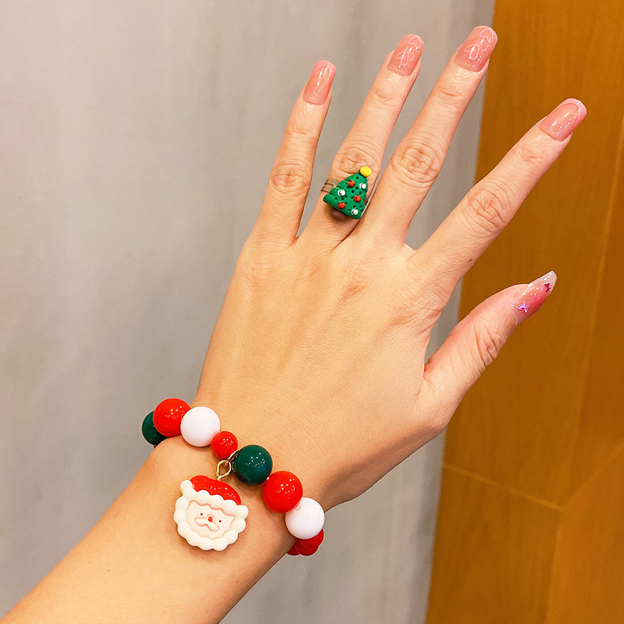 Personalized Lovely Little Girl's Christmas Santa Claus Jewelry Set Box | MCGift99