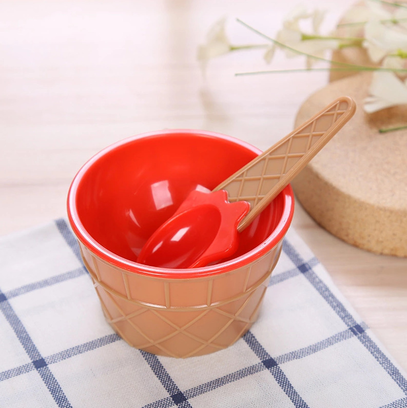 Personalized Kid Toy Reusable Ice Cream Bowl with Spoon | CWToy48