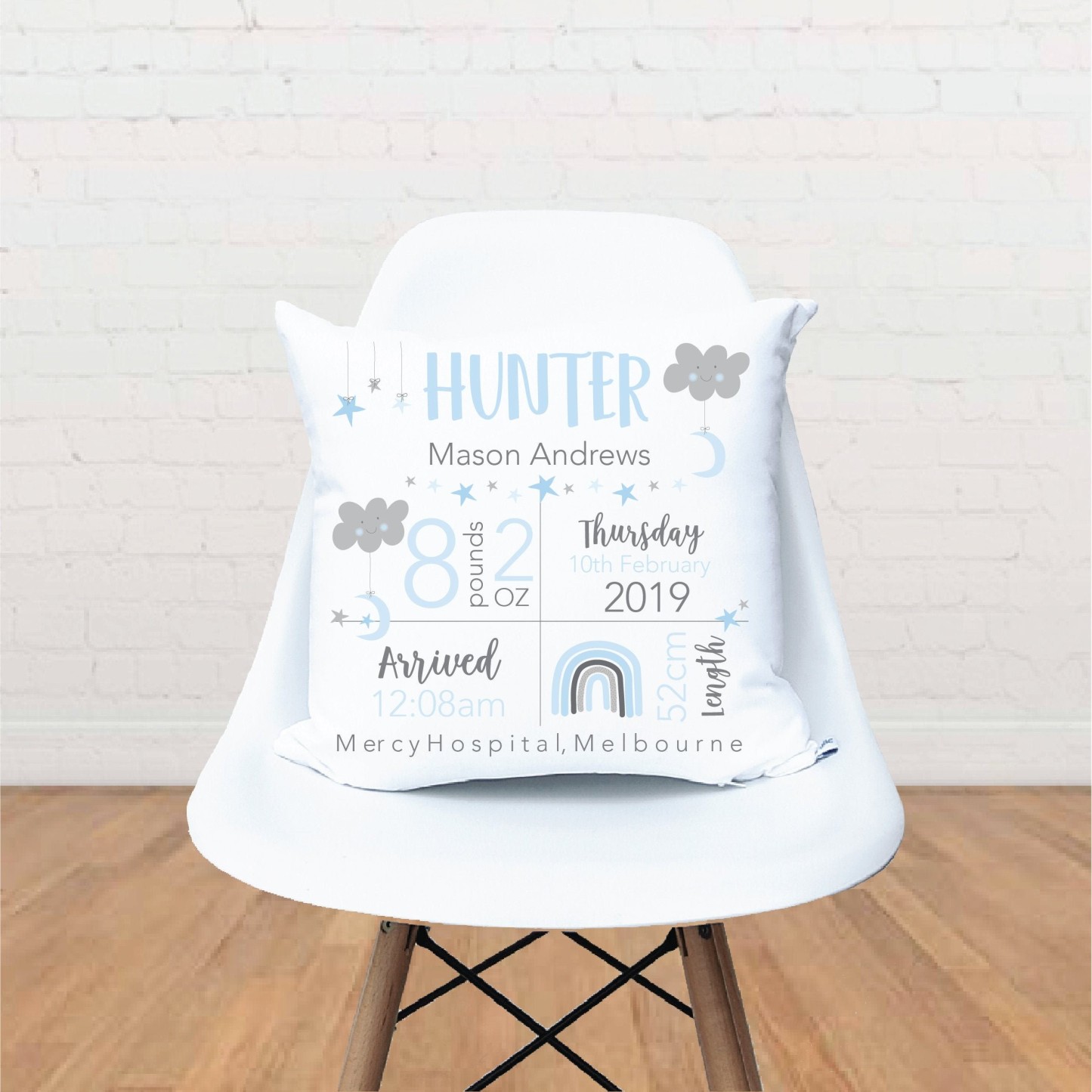 Personalised Lovely Birth Announcement Cushion | CWBaby96