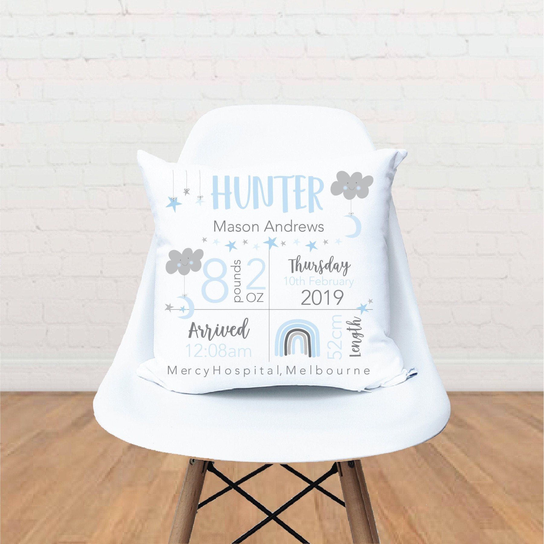 Personalised Lovely Birth Announcement Cushion | CWBaby96