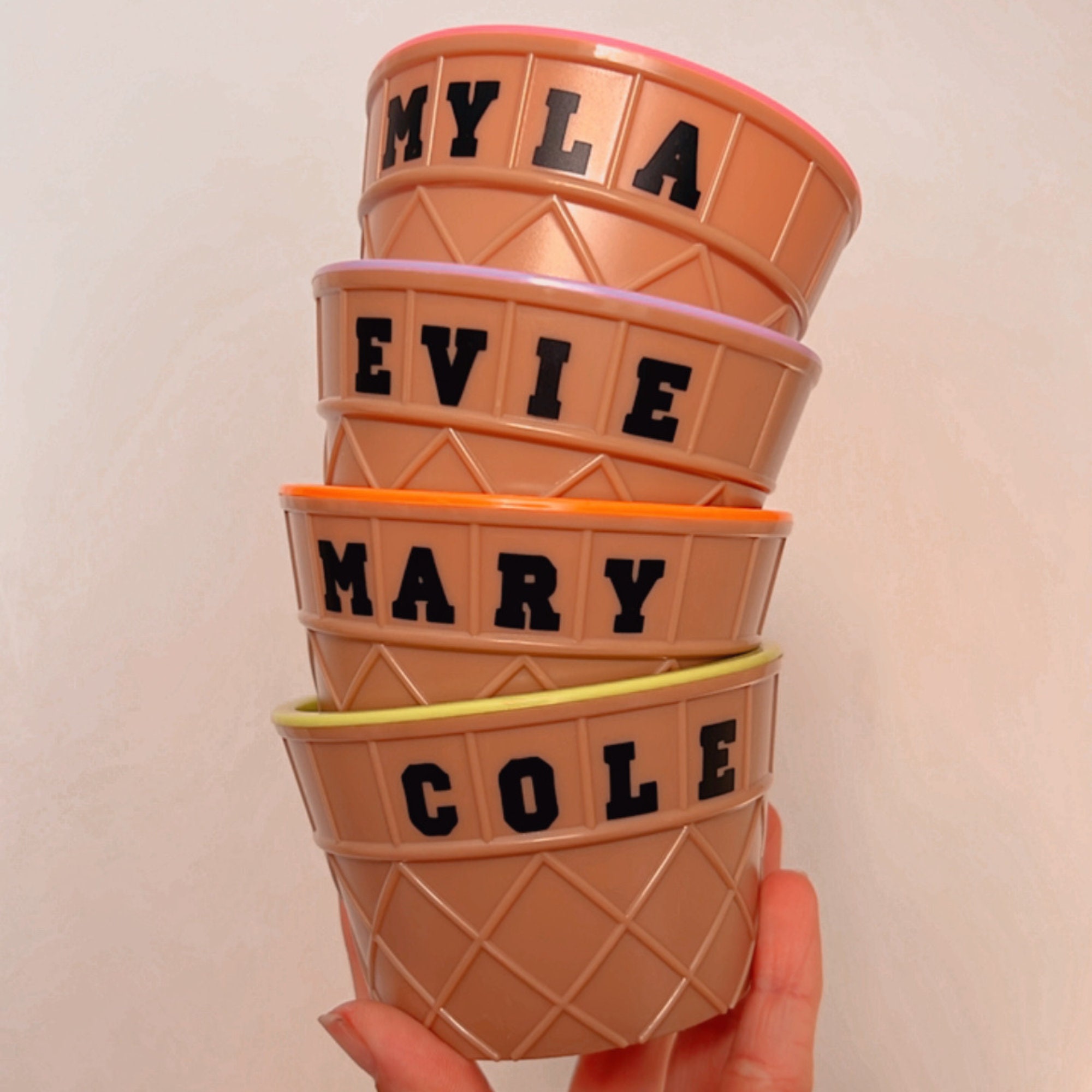 Personalized Kid Toy Reusable Ice Cream Bowl with Spoon | CWToy48